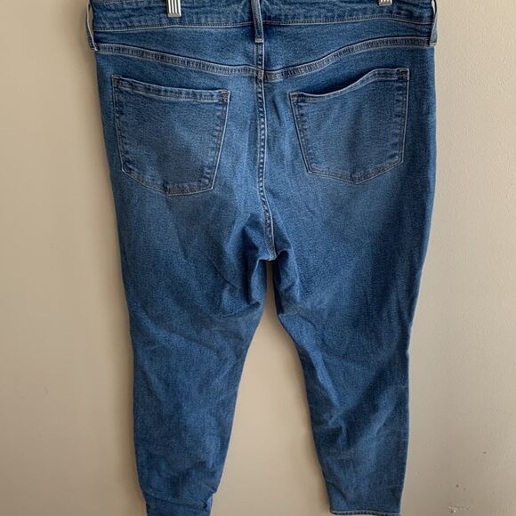 Old Navy Women's Blue Jeans rockstar super skinny size 14 - Picture 3 of 4